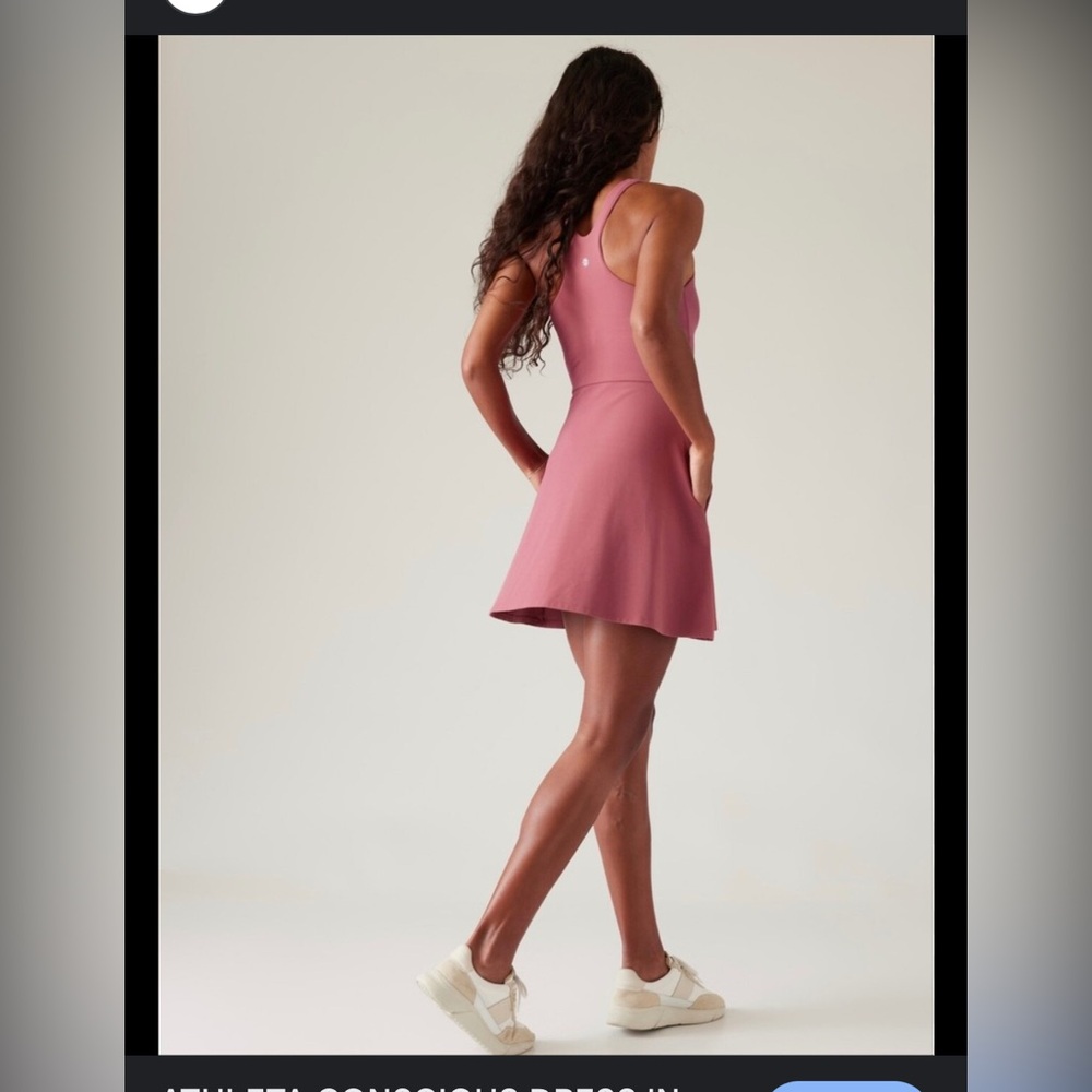Athleta Berry Mini Dress with POCKETS, tennis, XL - Picture 3 of 10